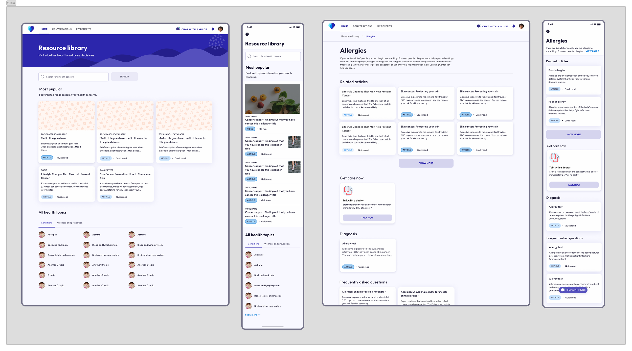 Cancer-focused resource library design