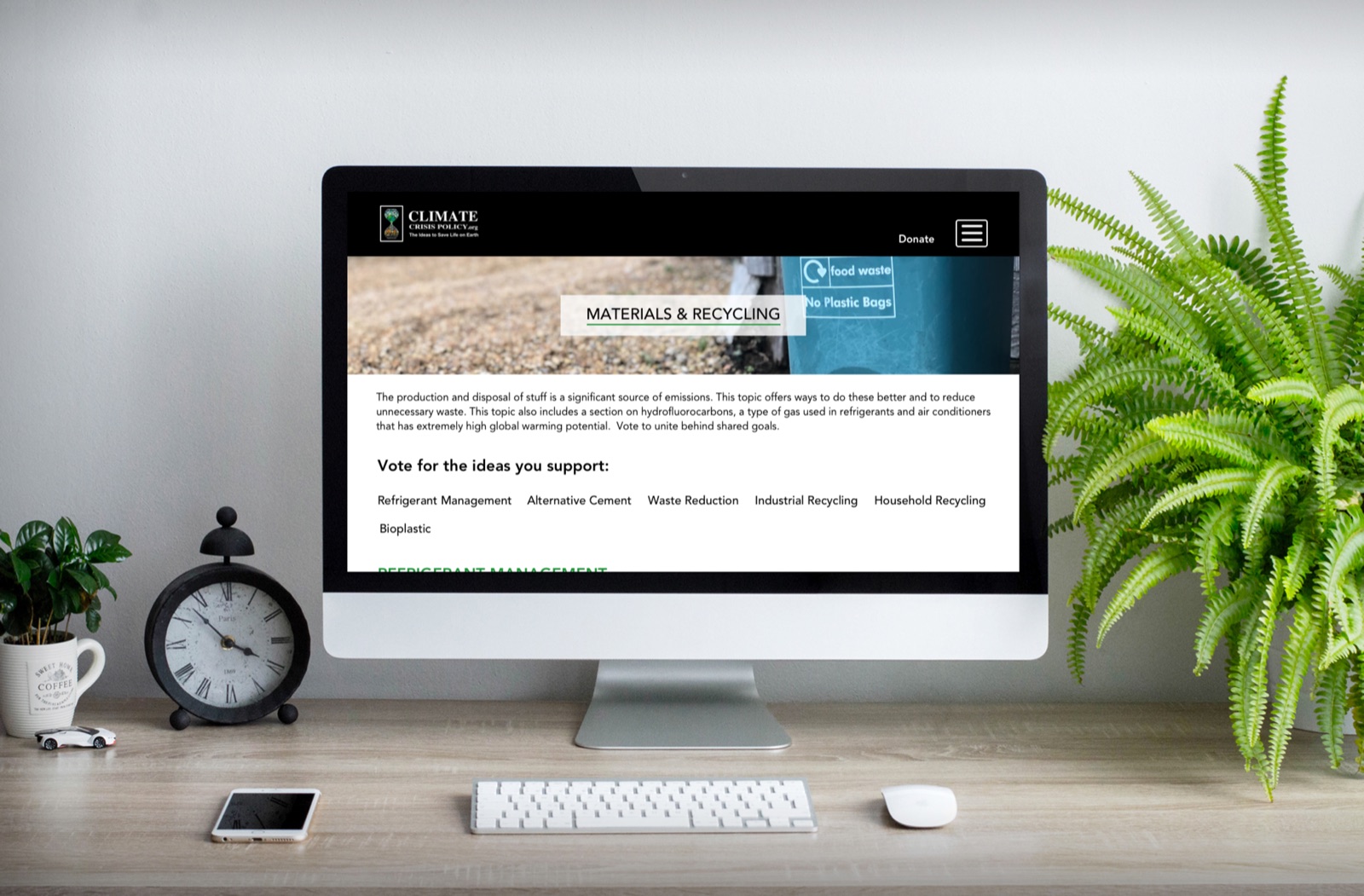 Climate Crisis Policy Digest website